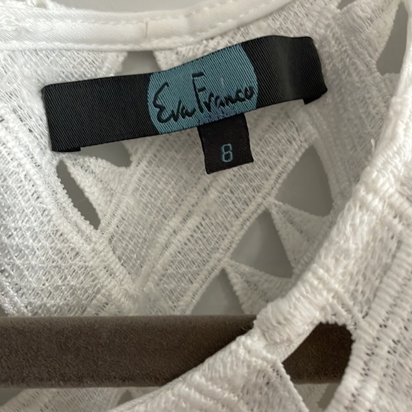 Eva Franco Anthropologie White top blouse size 8. Cut out details. - Picture 2 of 7